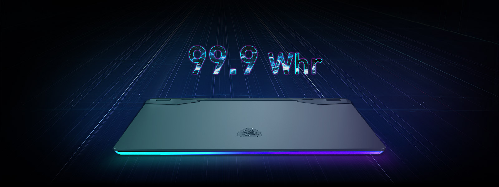 MSI GE66 Raider Gaming Laptop with 99.9WHr battery.