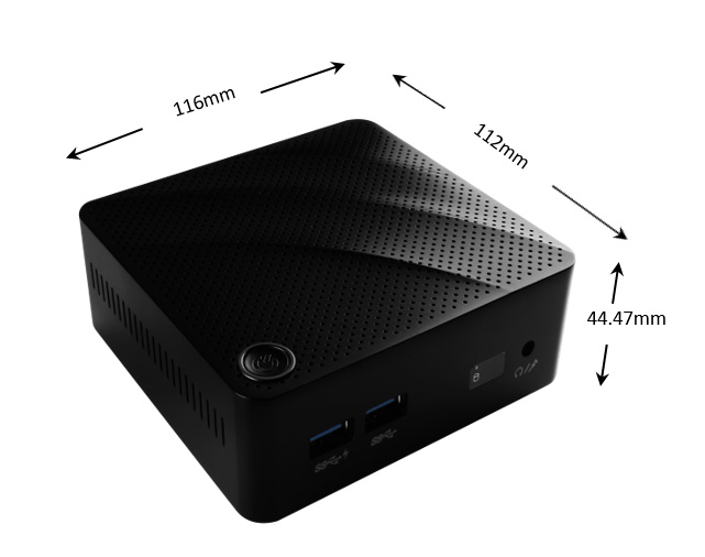 Cubi N dimensions - 116mm x 112mm x 44.47mm